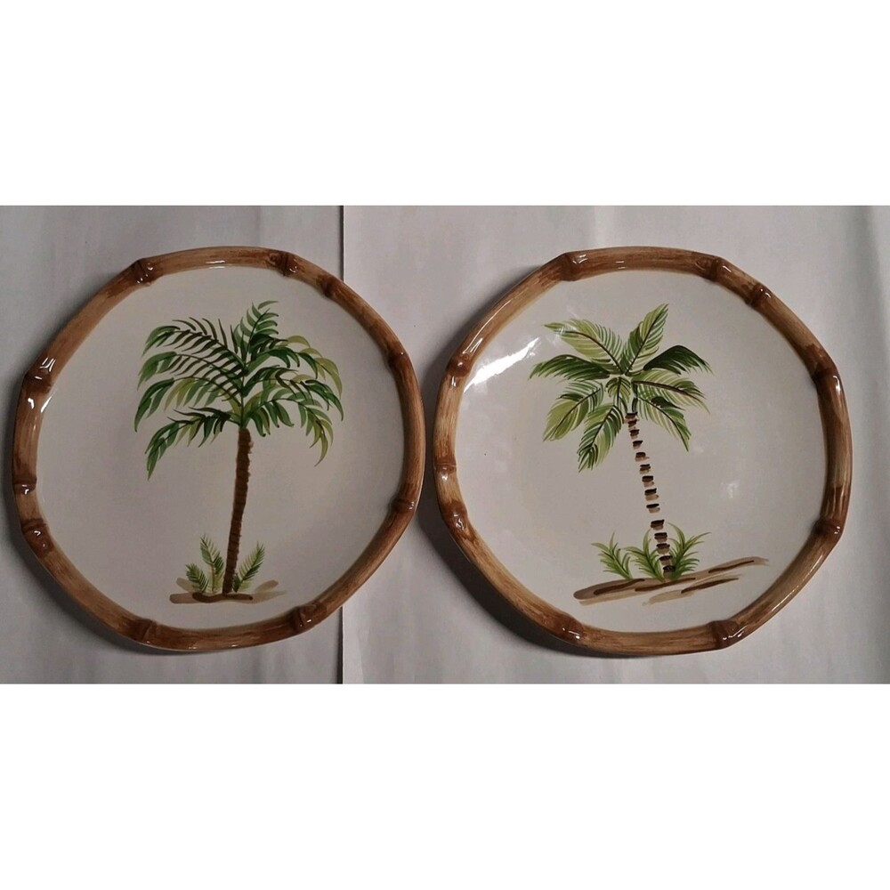 2 Home Trends - West Palm Tree -  Plate  9 Inch